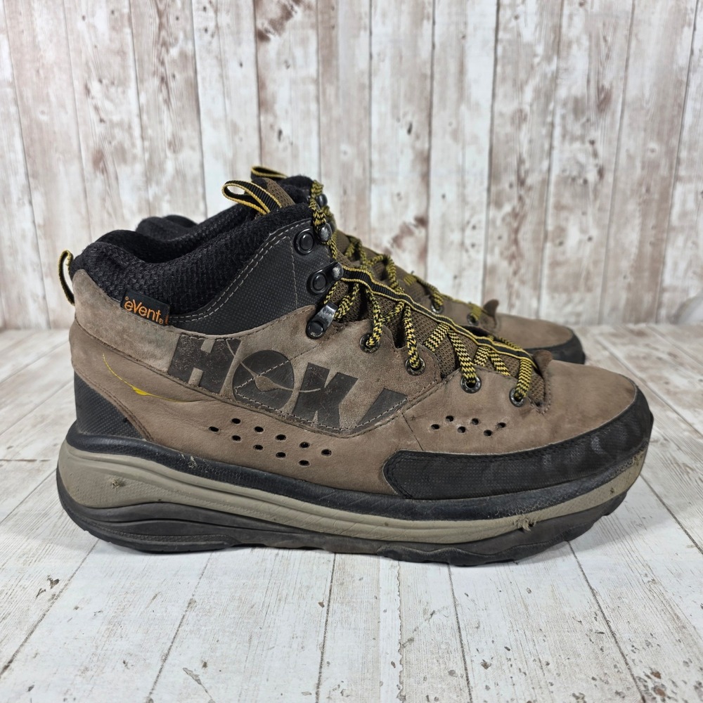 Hoka One One Tor Summit Mid WP Brown Black Hiking Boots 1008982 Mens 11